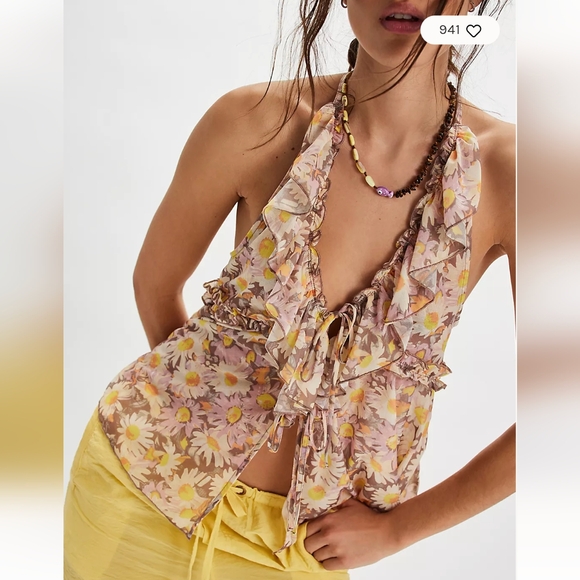 Free People Tops - Free People Fearless Knit Tank in Daisy Combo sz SML